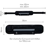 MR Couture – wasserfeste Neopren Bauchtasche im Ultra flachen Hüftgurt Design - speziell für Wertsachen beim Reisen Sport und Freizeit – Verstauen Sie Handy, Geld und Kopfhörer in der Brusttasche - 