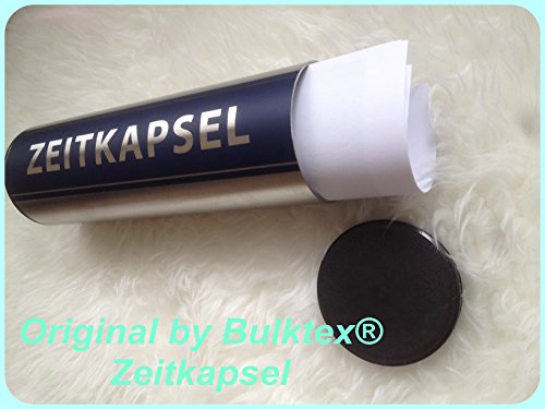 Preisvergleich Produktbild Zeitkapsel by Bulktex Ø100mm Höhe 450mm Timecapsule Time Capsule Hochzeitskapsel Osterkapsel Geburtstagskapsel Weinachtskapsel Einweihung Grundsteinkapsel Trauerkapsel Firmenfeier Geschenk im Neuen Design Edelstahl V2A