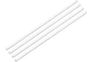 TA-VIGOR 4Pcs Clear Acrylic Round Rods 3mm Diameter 200mm Length Solid PMMA Plastic Dowel Sticks for DIY Crafts Lighting Cake Toppers Gardening Decorations