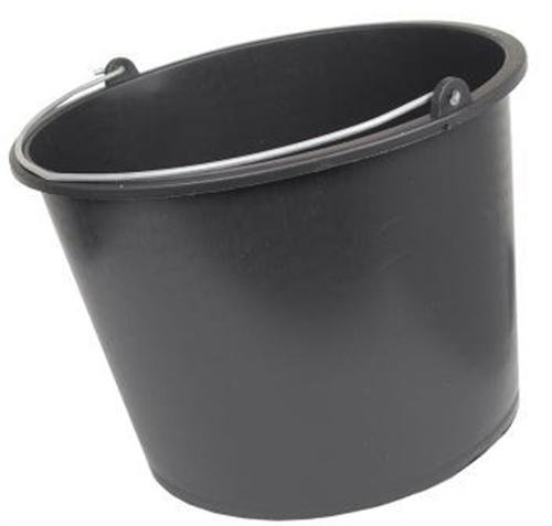 10x Mörteleimer 12 L Baueimer Schwarz