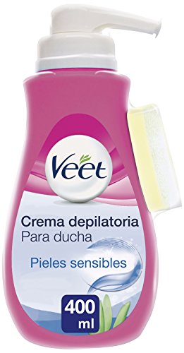 Veet Crema Depilatoria de Ducha - con Dosificador, Piel sensible-400ml