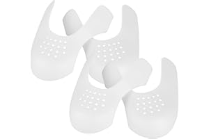 Tabanzhe Crease Protectors for Shoe-2 Pairs Sneaker Against Toe Box Shoe Creases Anti Crease Guard for Shoe Wrinkles Running Casual Shoes(White)