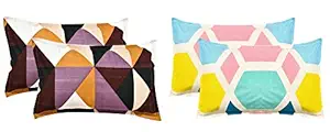 RRC Cotton Pillow Covers Set, 18 x 27 (Multicolour) -6 Piece