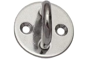 GUMMIPRODUKT Edelstahl Augplatte - verschiedene Modelle und Größen Zurröse Wandöse Ösenplatte Augenplatt Deckenhaken (Modell C, 80mm)