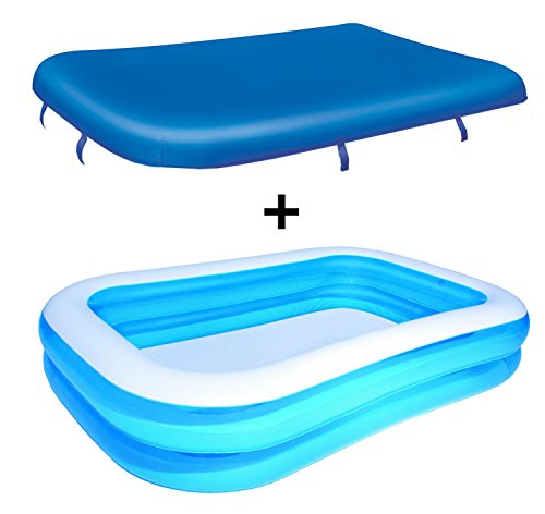 Bestway 54006 - Rechteckiger Familien-Pool + 58108 Abdeckplane