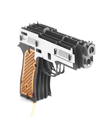 UNIQUEplus Pistol Gun Theme 3D Pop UP Greeting Gift Cards for Birthday, Father's Day, Children, Adult OR Any Occasion