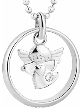 fish Jungs Mädchen Halskette Silber 925 Schutzengel-Anhänger Taufring Taufgeschenk klar Geschenkverpackung, Geschenk...