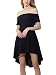 Produktbild hippolo Damen Off Schulter Sommer Ball Cocktail Skater Kleid schwarz L