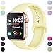 Produktbild Hamile Armband Kompatibel für Apple Watch 42mm 44mm, Weiche Silikon Wasserdicht Ersatz Uhrenarmbänder für Apple Watch Series 5, Series 4, Series 3, Series 2, Series 1, S/M Mildes Gelb