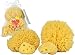 4 Pack Natural Sea Sponge for Baby & Toddler Bath By Contented Infant (TM) - Gentle Hypoallergenic Baby Shower Care Gift Set