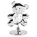 Crystocraft Keepsake Gift Ornament - Freestanding Silver Teddy with Pink Swarvoski Crystal Elements
