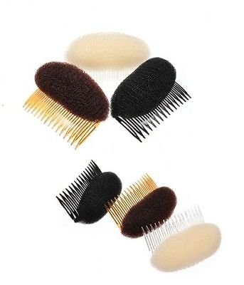 BLACK--Hair Bump/Bun Shaper with adjustable comb with beehive LOOK