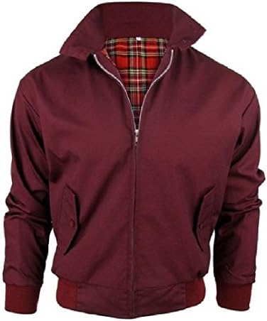 Harrington Jacket Adults British Made Classic 1970'S Vintage Retro Mod Skin Scooter Tartan Lining
