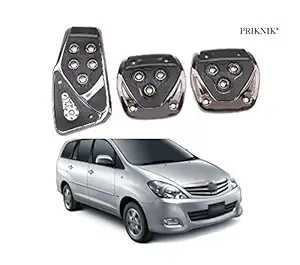 PRIKNIK Anti-Skid Car Pedals(Manual Shift) 3 Pcs Sports kit Pad Covers Set Compatible with Innova