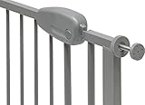 IB-Style – Treppenschutzgitter „Megane“ silbermatt 74 – 143 cm | 12 Varianten wählbar | Klemmgitter Treppengitter Türgitter | ohne bohren | Bef. Am Geländer | öffnet wie ein Türchen | Spannbreite 81 – 94 cm - 5