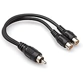 Hytech Hy-B100, Rca M To 2 Rca F Cable, 0.3 M, Black