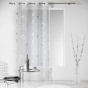 Douceur D'Intérieur Tenda A Pannello In Lino E Poliestere Con Occhielli - 140x240 Cm - Tessuto Naturale