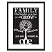 Produktbild FAMILY ROOTS B&W HEART TREE GROW QUOTE MOTIVATION TYPOGRAPHY ART PRINT B12X13784