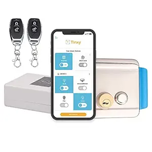 T Tinxy Device Door Lock with WiFi Controller and Door Sensor (Lock + WiFi Controller + 2 Remotes)