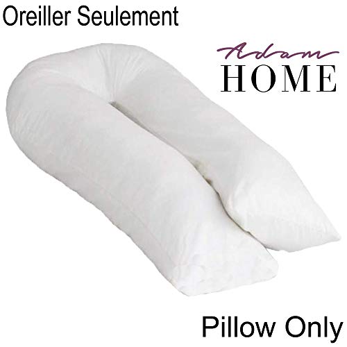 Adam Home Exclusif Plein Corps U Forme Maternité Grossesse Soutien Gros C-U Forme Oreiller Seulement Taille 9 FT (Oreiller Seulement)