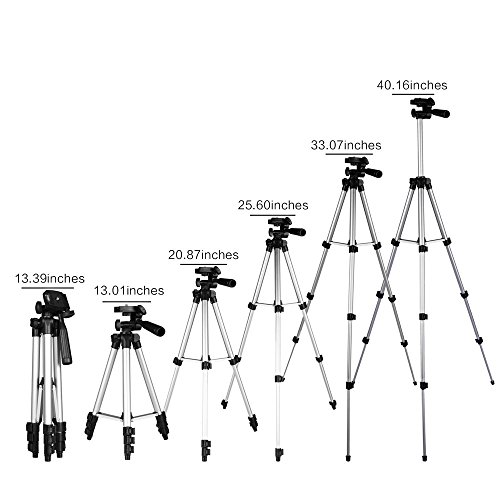 Teléfono móvil trípode Smartphone trípode con Bluetooth mando a distancia 102 cm Aluminio trípode de cámara para iPhone Samsung y cámara digital