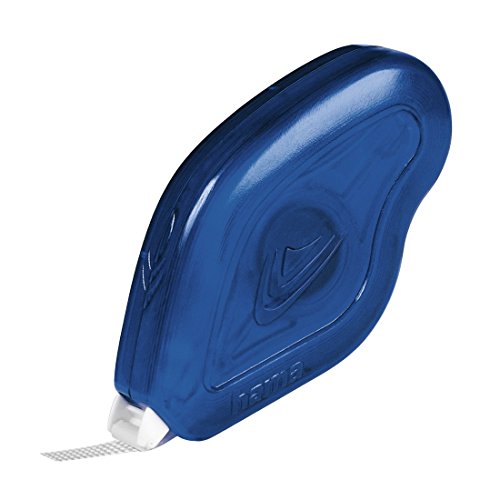 Hama Kleberoller non-permanent Quick-Fix (8mm x 12m Klebetape zum Fotos einkleben, doppelseitig, transparent, nachfüllbar) Fotokleber Klebemaus blau - 2