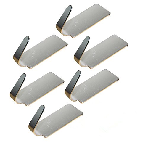 CAOLATOR Edelstahl Starke Selbstklebend Haken Freie Nagel Hooks Tragkraft 50g 6 Stück