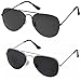 Silver Kartz Classic Aviator Combo for Unisex Sunglasses (AV001-0040|50|Black) RS.295.00
