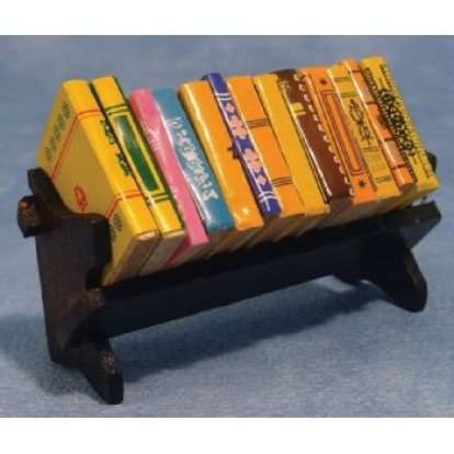 STREETS AHEAD Dolls House Miniature 1:12th Scale Bookshelf & Books