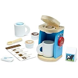 Melissa & Doug- Service à Café en Bois Brew and Serve de 11 Pièces, 19842