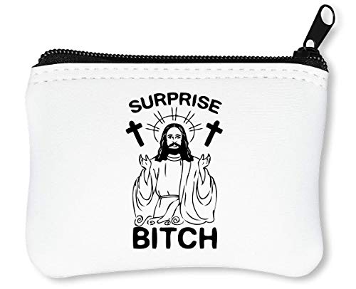 Preisvergleich Produktbild Jesus Surprise Bitch Reißverschluss-Geldbörse Brieftasche Geldbörse
