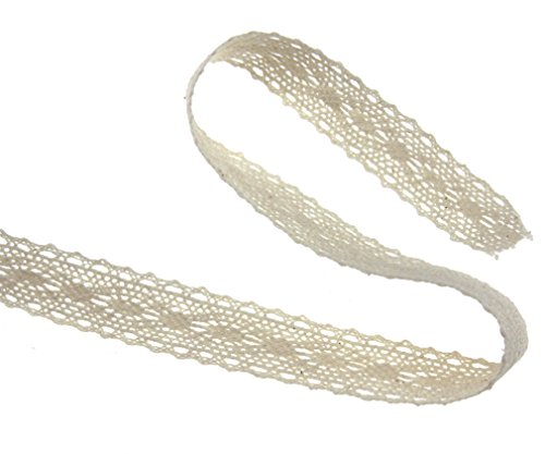 12m Vintage Spitzenband Weiss Spitzenborte Häkel-Borte Spitze Nähen Deko - 2