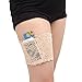Produktbild EROSPA® Breites Spitzen Strumpfband mit Tasche für Handy Smartphone Geld Tickets Lace Damen (Beige)