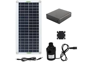 Keenso Solar Kit, 19W 800L/H DC12V Submersible Pump with 30W Solar Panel, for Greenhouse RV Camping