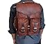 Produktbild JHAKAAS 38,1 cm Herren Vintage Leder Laptop Rucksack Schultertasche Messenger Bag Rucksack Sling für 2 in 1 Zweck.