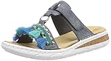 Anlass: Casual Rieker Damen 618R6 Pantoletten, Blau (Jeans), 39 EU