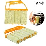 Nettoyeur de Stores, 2 Pcs Volets Duster, Brosse pour Store Vénitien à Lamelles, Convient au Nettoyage des Volets, des Climatiseurs Verticaux, des Ventilateurs et des Claviers d'ordinateur
