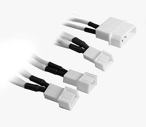 BitFenix Adapter (Molex zu 3x 3-Polig) 7V, 20 cm weiß/weiß - 3
