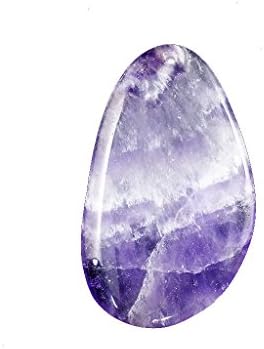 Green Forest Gems, DIY, Amethyst with White Band, Natural, 55-60mm, Plain Free Form Semi-precious Gemstone Pendant, 1 Piece, Sold by Piece. Varied Colour Available.