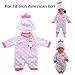 Produktbild TianranRT Overall Mütze Pyjama Kleidung für 18 Zoll Unsere Generation Amerikaner Mädchen Puppe (Lila)