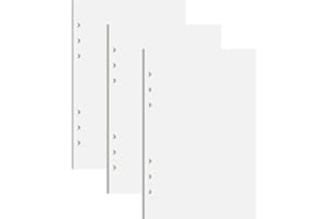 ABCDPP 3 Pack A5 Refills Paper, 135 Sheets/270 Pages A5 Insert Thick Refillable Paper, A5 Notebook Refill, 6 Hole Loose Leaf Punched Paper Refill Pad for Planner and Note Taking (A5-Blank)