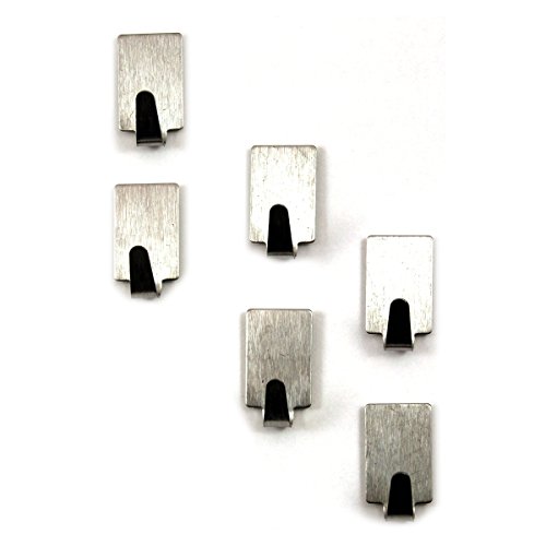 VORCOOL 12st Selbstklebend Edelstahl Handtuch Haken Handtuch Racks Wand Haken für Küche Bad - 3