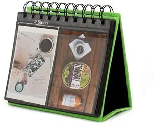 FotoCart 68 Pockets Desk Calendar Style Photo Album for Fujifilm Instax Mini 7s 8 25 50s 70 90/ Polaroid Z2300/ Polaroid Pic 300 P/Polaroid Snap Films (Green)