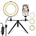 Produktbild LED Ringlicht Ringleuchte mit Stativ, Welltop 6 Zoll Schreibtisch Make Up Licht mit Handyhalter Schreibtischleuchte mit 3 Lichtmodi und 11 Helligkeitsstufen für Live-Übertragung,YouTube Video Shooting