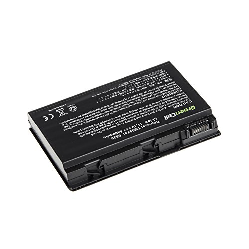 Green Cell® Standard Serie GRAPE32 Laptop Akku für Acer Extensa 5100 5210 5220 5230 5230E 5320 5420 5610 5620 5620G 5620Z 5630 5630EZ 5630G 5630Z 7220 7620 (6 Zellen 4400mAh 11.1V Schwarz) - 4