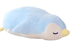 JTLB Pingouin Doux en Peluche Oreiller - Animal en Peluche Cadeau Pingouin en Peluche Peluche Peluche Peluche Jouet en Peluche Sommeil Copain, Animal en Peluche pour Les câlins