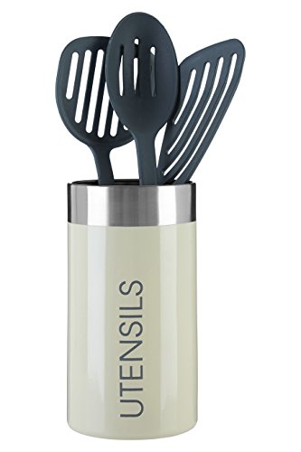 Premier Housewares Utensilienhalter, Emaille, helles Creme - 2