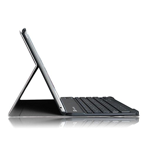 Fintie iPad Air 2 Bluetooth Tastatur Hülle Keybord Case – Ultradünn leicht SmartShell Ständer Schutzhülle mit magnetisch abnehmbar drahtloser Deutsche Bluetooth Tastatur für Apple iPad Air 2 / iPad 6, Schwarz - 8