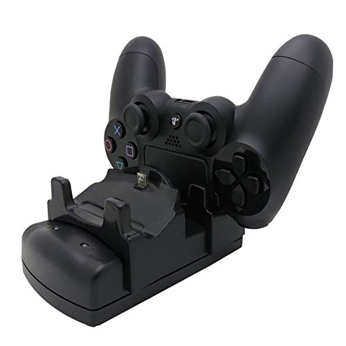 Preisvergleich Produktbild FTOPS PS4 Controller Ladestation, Dual Dualshock 4 Ladegerät Charger, Doppeltes Schnellladegerät für Playstation 4 / PS4 Slim / PS4 Pro / PS3 Wireless Controller Gamepad