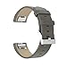 Produktbild myqyiyi Mode Lederband intelligente Uhr mit Metall-Verbinder für Fitbit Charge 2 grau